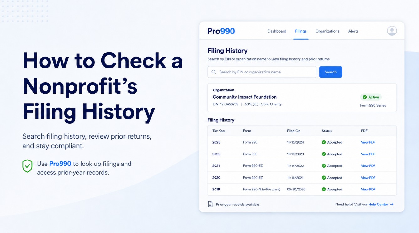 How to Check a Nonprofit’s Filing History